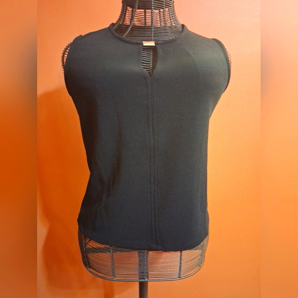 Calvin Klein Black Cut Out Sleeveless Tank Top